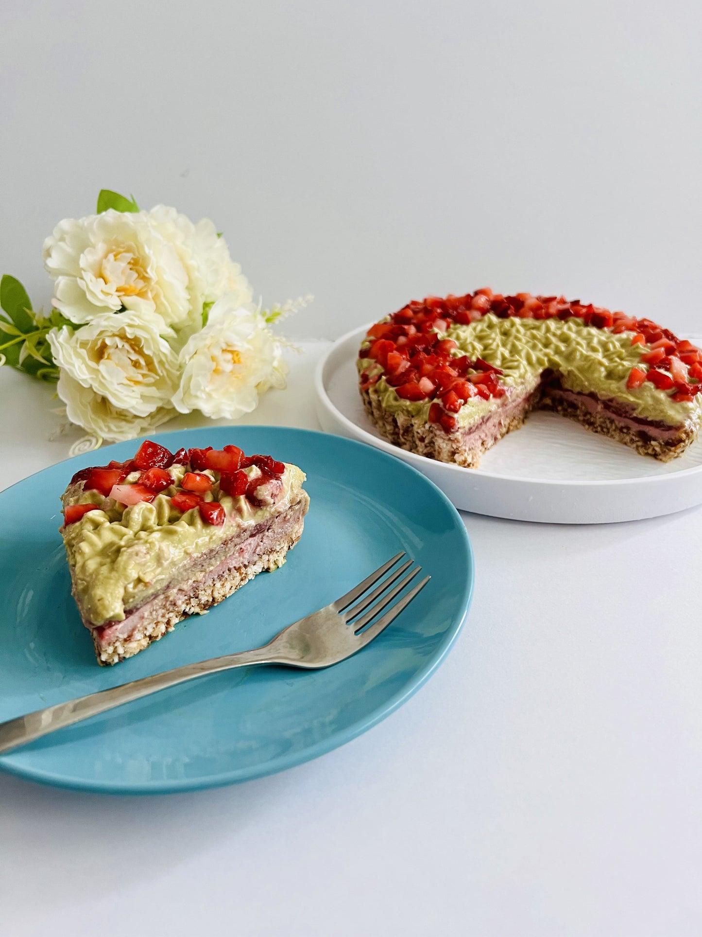 Strawberry & Pistachio Tart - NutriJoy Vegan