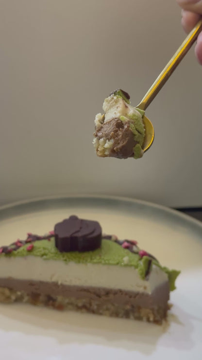 Christmas Hazelnut Matcha Cake